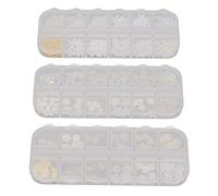 Ensemble de 3 décorations de fleurs pour Nail Art, différentes formes, ornements décoratifs pour manucure, Salon de beauté, bricolage, matériau en résine artisanale