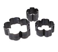 Ensemble de 3 emporte-pièces en forme de fleur, emporte-pièce en forme de fleur en cuir, outil de poinçonnage creux en acier allié 1,2 pouces, 2 pouces, 2,8 pouces, outil de