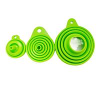 Ensemble de 3 entonnoirs pliables en silicone, for bocaux à large ouverture et bouteilles standard, idéal for le remplissage cuisine Pour Huile, BièRe, Transfert De Liquides(3 pcs green)