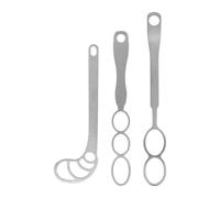 Ensemble de 3 fouets à main en acier inoxydable, 304 outils de mélange de cuisine en métal avec styles de tête assortis et trous d ' extrémité de poignée pour la préparation de la sauce à pâte