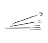 Ensemble De 3 Fourchettes Praline Chocolat Acier Inox Eva - Pâtisserie Glacage