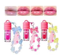 Ensemble De 3 Gloss À Lèvres Gireatick Avec Jolis Modèles De Bracelet, Gloss Coloré Non Toxique, Haute Brillance Et Hydratant, Tenue Longue Durée, Soin Et Réparation En Profondeur