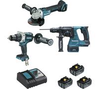 Ensemble de 3 machines BL1850B DGA506 + DDF481 + DHR243 avec batterie - MAKITA - DLX3092TJ