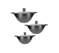 Ensemble de 3 Marmites 20/24/28cm Crocodile en Aluminium