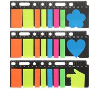 Ensemble de 3 Marqueurs de Page Compacts Bloc-notes Adhésif | Onglets Adhésifs Pratiques, Portables et Légers, Amovibles sans Résidu, pour Bureau et Bibliothèque