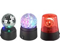 Party Light & Sound – Ensemble de 3 mini effets de lumière à LED