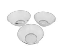 Ensemble de 3 passoires à mailles en acier inoxydable, 8,7 pouces, 9,4 pouces, 10,2 pouces, paniers à mailles fines pour égoutter, égoutter, rincer les pâtes de riz, les légumes