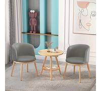 Ensemble de 3 pièces avec table basse et chaises de salon avec pieds en métal, idéal pour bureau, salle de réception, club, cuisine, salon, chambre à coucher, meubles élégants pour la détente et le