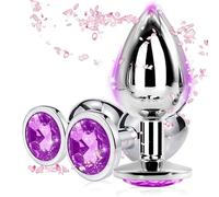 Ensemble De 3 PièCes D'EntraîNeur De Hanche En Acier Inoxydable, Accessoire D'Outil De Formation Portable - Accessoires D'éTirement - D-3 (Violet)