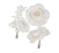 Ensemble De 3 Pièces Ensemble D'accessoires Pour Cheveux Coiffes De Fleurs Épingles à Cheveux Accessoires De Cheveux Des Filles Coiffe De Mariée Blanche En Tissu