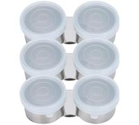 3 pièces en acier inoxydable Palette tasse grande bouche Double récipient d'huile avec couvercle et clip pour peinture à l'huile acrylique ou aquarelle