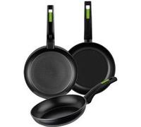 Ensemble de 3 pièces poêle Monix TP-8435092423253_240019_Vendor 18 22 26 CM Vert Aluminium 26 cm Vert G