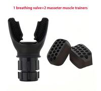 Ensemble de 3 pièces pour l'entraînement des muscles faciaux, comprend un exercice de mâchoire à résistance réglable et un entraîneur de respiration par la bouche/le nez, 2 couleurs disponibles, exerc
