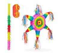 ensemble de 3 pièces pour piñata étoile, bâton et masque pour les yeux, enfants, à remplir soi-même, coloré