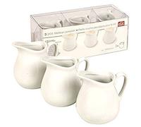 Ensemble de 3 pièces : série de pichets à lait en porcelaine pour la crème, les sauces, le jus de viande, la salade et les condiments