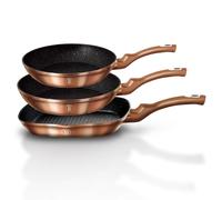 Ensemble de 3 poêles à frire à revêtement granit 20/24/28 cm BERLINGER HAUS Meta