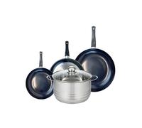 Ensemble de 3 Poêles de cuisson 20 24 et 28 cm et 1 faitout 24 cm Elo Prima Brillant