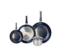 Ensemble de 3 Poêles de cuisson 20, 28 et 32 cm et 1 faitout 14 cm Prima Brillant Elo