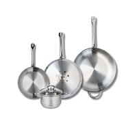 Ensemble de 3 Poêles de cuisson 24, 28 et 32 cm et 1 faitout 14 cm Elo Profi Brillant Elo