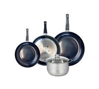 Ensemble de 3 Poêles de cuisson 24, 28 et 32 cm et 1 faitout 20 cm Prima Brillant Elo