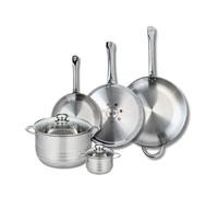 Ensemble de 3 Poêles de cuisson 24, 28 et 32 cm et 2 faitouts 12 et 24 cm Profi Brillant Elo