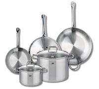 Ensemble de 3 Poêles de cuisson 24, 28 et 32 cm et 2 faitouts 20 et 26 cm Elo Profi Citrin