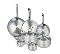 Ensemble de 3 Poêles de cuisson 24 28 et 32 cm et 4 faitouts 12 14 20 et 24 cm Elo Profi Brillant