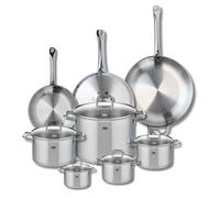 Ensemble de 3 Poêles de cuisson 24, 28 et 32 cm et 5 faitouts 12, 14, 16, 20 et 26 cm Profi Citrin Elo