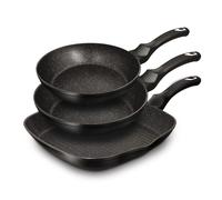 Ensemble De 3 Poêles À Frire, Collection Black Silver