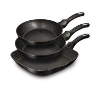 Ensemble De 3 Poêles À Frire, Collection Black Silver