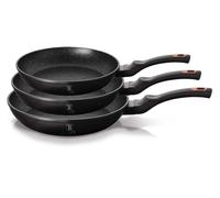 ENSEMBLE DE 3 POÊLES EN GRANIT BERLINGERHAUS BLACK ROSE BH-6158