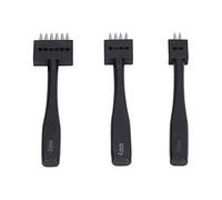 Ensemble de 3 poinçons à trous, outil de poinçonnage de rangées pour cuir DIY, poinçon à trous pour cuir en acier haute résistance, disponible en tailles 4 mm, 5 mm et 6 mm, idéal (Chm)