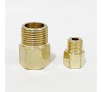 Ensemble de 3 raccords réducteurs en laiton for tuyauterie - Adaptateurs de filetage femelle métrique M8, M10 et M12 vers filetage mâle BSP 1/8", 1/4" et 3/8".(M10x1x1/4)