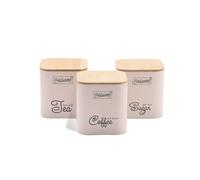 Ensemble de 3 récipients métalliques Maestro MR-1775-3S-IVORY