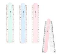 Ensemble De 3 Règles Pliables 30 Cm En Plastique Souple-Multicolore,Idéal Pour Écoliers Et Professionnels,Accessoire De Papeterie Flexible Et Durable