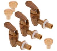 Ensemble de 3 Robinet à Seau en Bois et Plastique | Installation Facile, Compatibilité Large, Conserve la Fraîcheur et Limite L’évaporation, pour Bar et Maison
