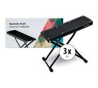 Ensemble de 3 Rocktile Repose- Pieds pour Guitare Noir G