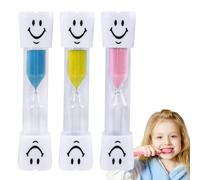 Ensemble de 3 Sabliers Minuteurs pour Enfants, Colorés et Résistants aux Chocs, Étanches pour Chronométrage Précis du Brossage des Dents, Encourageant Autodiscipline et Habitudes Dentaires Saines