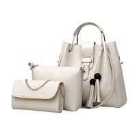 Ensemble de 3 sacs à bandoulière tendance pour sacs à main, sac à bandoulière, sac à bandoulière, sac à main, cartable, organiseurs de sac à main pour placards, blanc, Taille unique