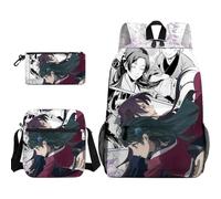 Ensemble de 3 sacs à dos avec motif de dessin animé Maomao, trousse à crayons, sac à bandoulière Jinshi/Maomao, impression 3D, sac de papeterie pour enfants et adolescents, Type 3, Sac à dos