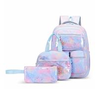 Ensemble de 3 sacs tendance pour femmes - nœud rêveur et boîte à stylos | Sac à dos élégant et doux de grande capacité avec sac à déjeuner pour le transport de voyage