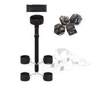 Ensemble de 3 sangles de yoga avec support intégré pour les mains et le cou, accessoires multifonctionnels en nylon noir