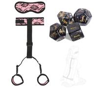 Ensemble de 3 sangles de yoga en nylon rose pour les mains, permet d'attacher les mains pour les étirements vers l'arrière grâce à des accessoires fonctionnels