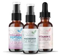 Ensemble de 3 sérums pour une peau ferme et éclatante, par Eva Naturals.