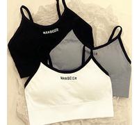 Ensemble de 3 soutien-gorges de yoga pour femmes, sous-vêtements respirants légers et sans armature pour les activités de développement, lingerie L,M,SLettresÉtoffe