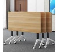 Ensemble De 3 Tables De Conférence Pliables, Table De Formation Mobile À Roulettes, Table De Réunion Roulante À Plateau Rabattable Pour Bureau, Salle De Réunion, Salle De Classe(3PCS-B,140*40*74CM)