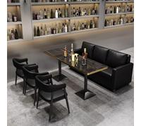 Ensemble de 3 tables et chaises de bar, salon, café, bar à manger, restaurant occidental, salon de thé au lait, canapés de cabine de salle à manger, pour cuisine, café