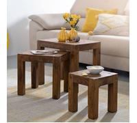 Ensemble de 3 tables gigognes en bois de