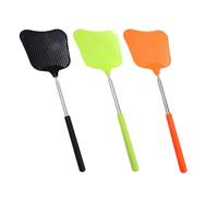 Ensemble de 3 tapettes à Mouches Extensibles - Smasher à poignée rétractable télescopique Robuste en PE, contrôleur Portable antidérapant | Guêpe de Chambre à Coucher intérieure et extérieure