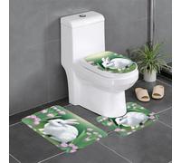 Ensemble de 3 Tapis de Salle de Bain Bunny Bliss, antidérapants, absorbants, épais et Confortables pour la Maison, Le Spa et l'hôtel
